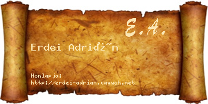 Erdei Adrián névjegykártya